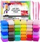 36 Color Air Dry Foam Clay for Sculpting and Cosplay Set - Ultralight, Soft, and Pliable Air Dry Modeling Clay Clay Foam for All Ages - Safe and No Baking Required